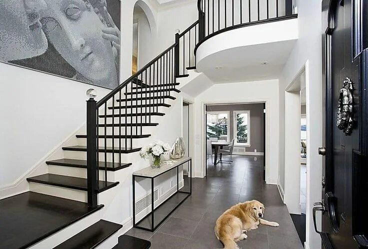 Лестницы в интерьере частного дома современные фото 101 Foyer Ideas for Great First Impressions (Photos) Contemporary stairs, Foyer 