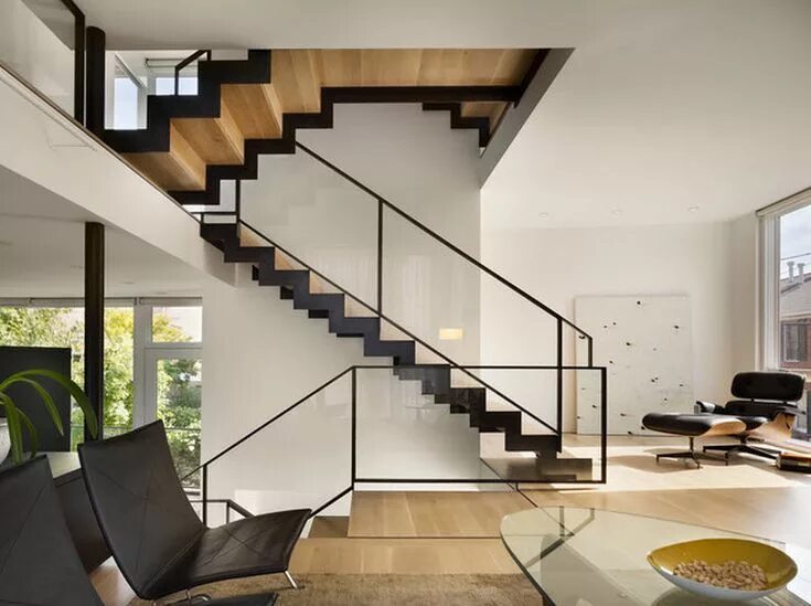 Лестницы в интерьере частного дома современные фото Diseño de escaleras en zig zag Diseño de escaleras, Pisos con diseño, Casas de d