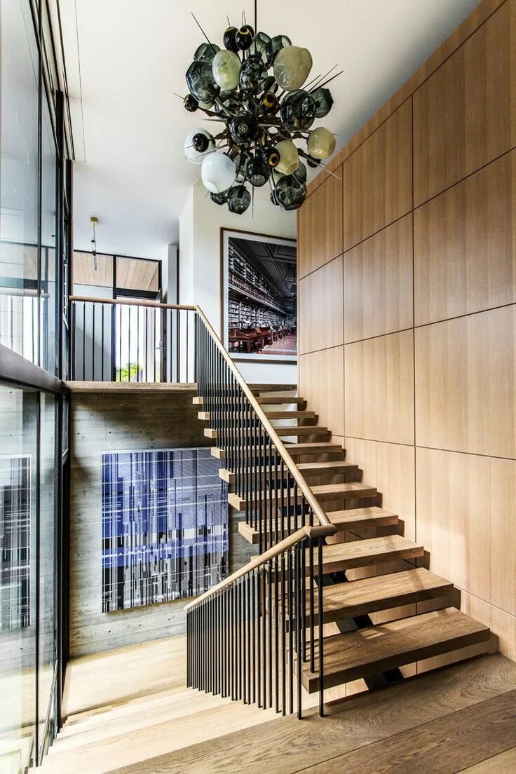 Лестницы в интерьере частного дома современные фото The Tiburon Bay View House by Walker Warner Architects Stairs design, Staircase 