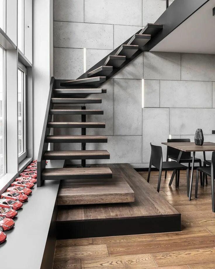 Лестницы в стиле лофт для дома Un loft mezzanine contemporain Shake My Blog Home stairs design, Staircase desig