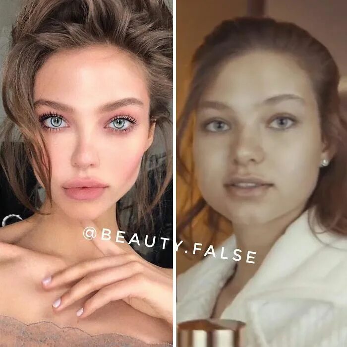 Леся кафельникова до пластики и после фото Instagram-Reality-Fake-Beauty-Standards-Beautyfalse Celebrity makeup transformat