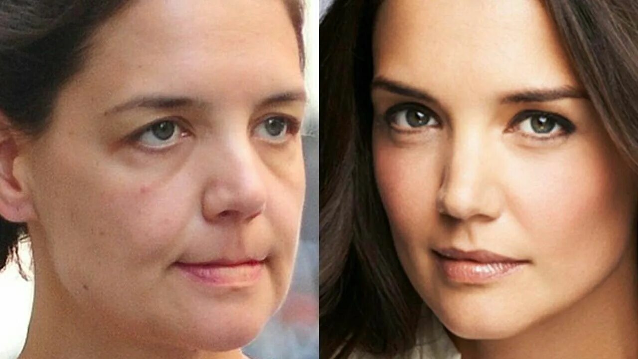 Лет без макияжа Katie Holmes! Celebs without makeup, Actress without makeup, Without makeup