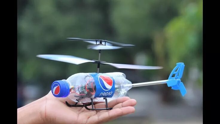 Летающие самоделки How To Make a Helicopter - Flying Helicopter Using Plastic Bottle Airplane Learn