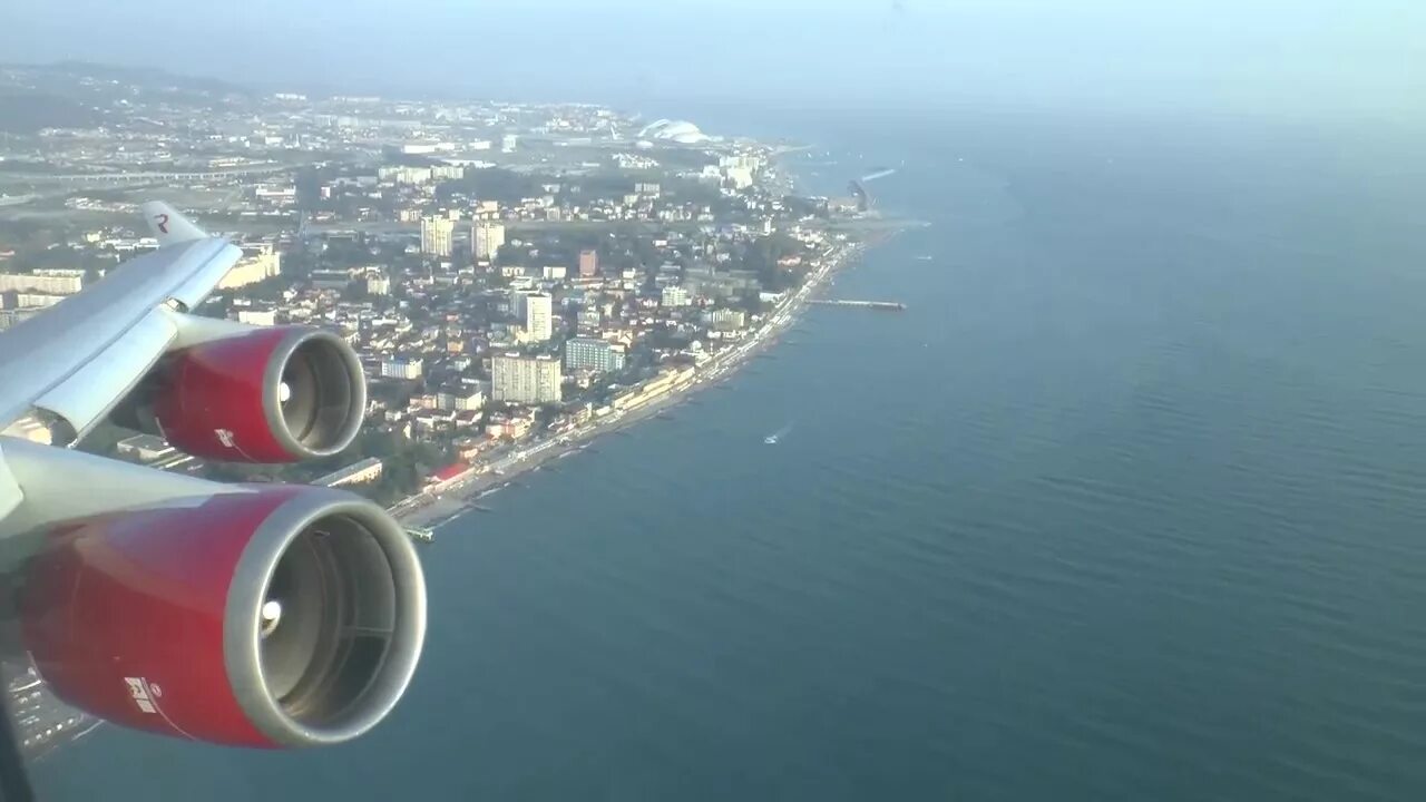 Летим в сочи фото Takeoff from Sochi AER International Airport 2017 HD1080p - YouTube