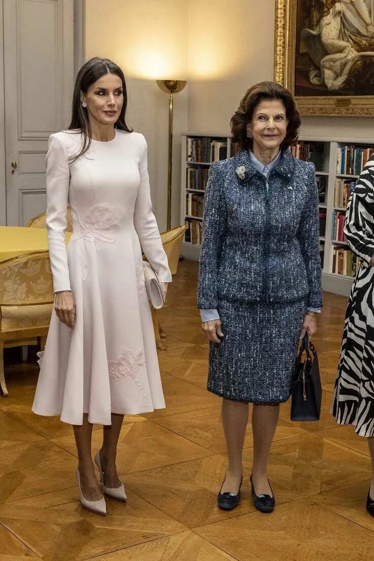 Летисия королева испании последние фото Un fiore a primavera (ma in inverno) questo è Letizia Ortiz con un vestito rosa 
