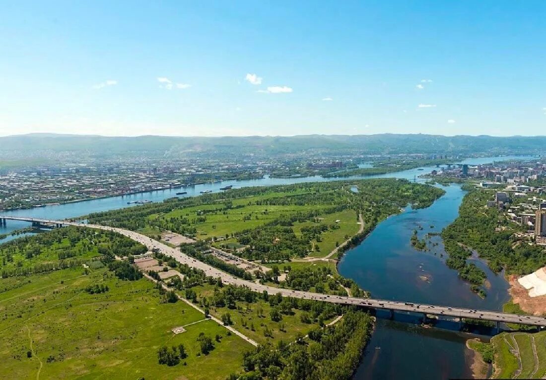 Летнее фото красноярска Красноярцев просят воздержаться от прогулок на острове Татышев - Новости Красноя
