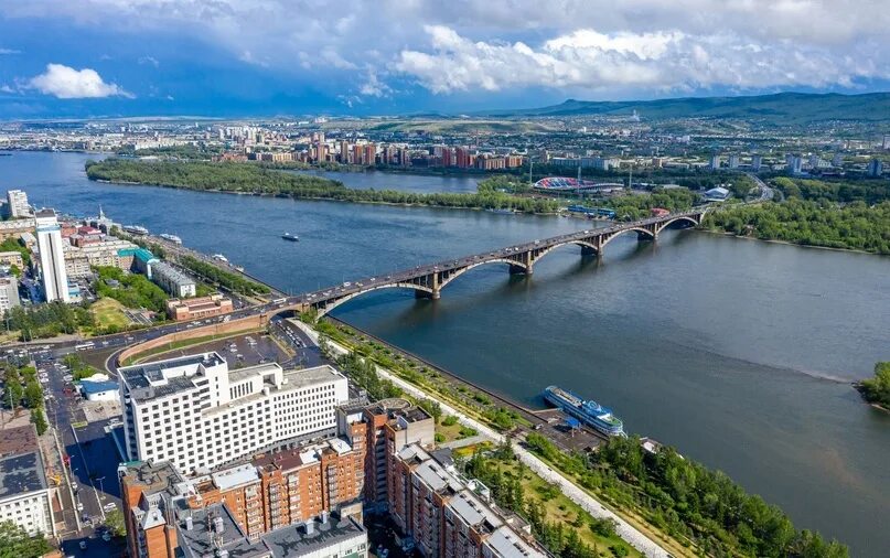 Летнее фото красноярска Река Енисей, Красноярск, Россия 2023 ФотоПутешествия Архитектура Музеи Природа В