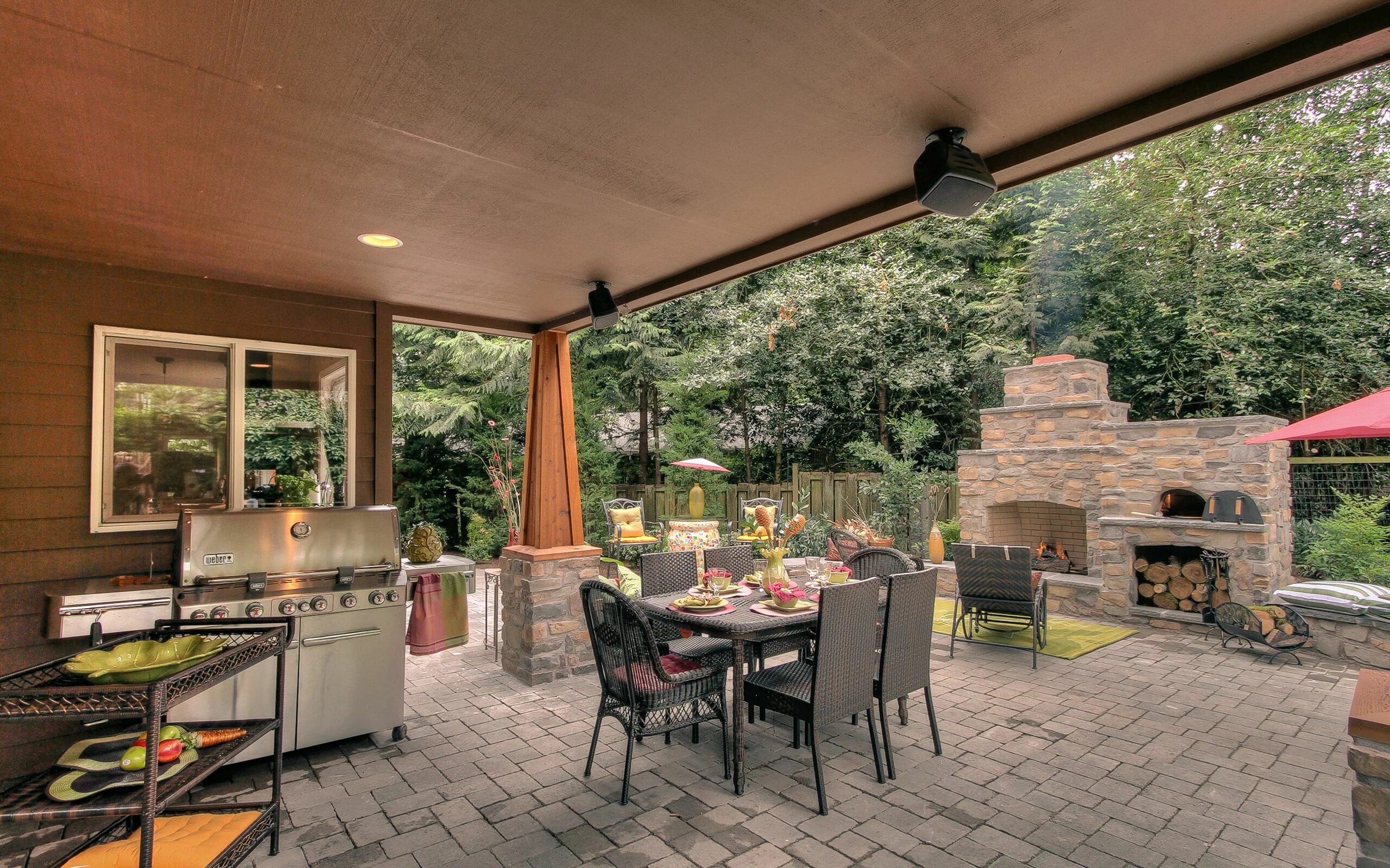 Летние кухни фото внутри Outdoor Fireplace Pizza Oven - Premier Backyard Living Rustic patio, Patio, Outd