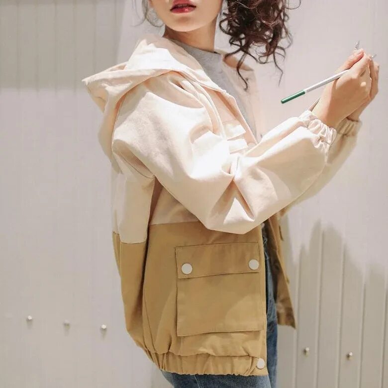 Летние куртки модные Весенняя и осенняя новая Корейская версия Harajuku ветровка Свободная дикая цвет