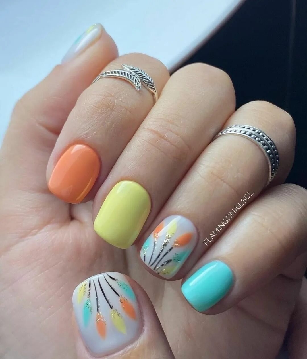Летние маникюры 2024 на короткие ногти Pin on Nails Hippie nails, Nails, Swag nails