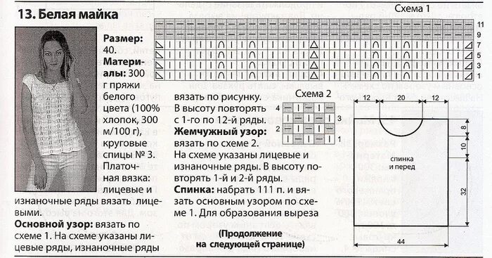 Летние майки вязаные спицами схемы и описание Вяжем майку спицами, подборка схем и описаний - svjazat.ru