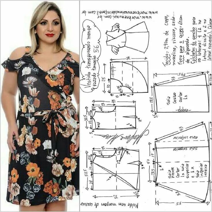Летние платья больших размеров выкройки Pin on PATRONES Sewing clothes women, Dress sewing patterns, Clothing patterns