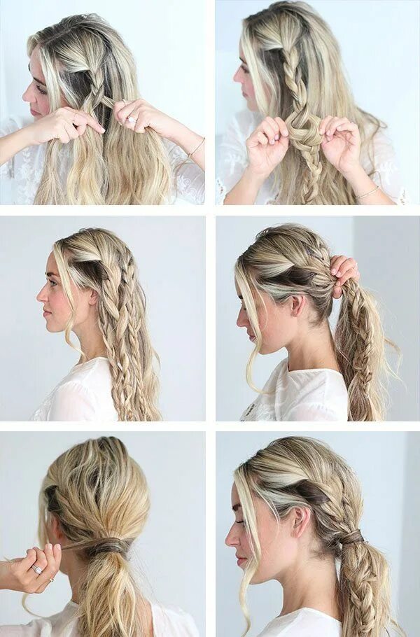 Летние прически на средний волос How To Master The Triple-Braid Pony Glitter Guide Braided hairstyles easy, Long 