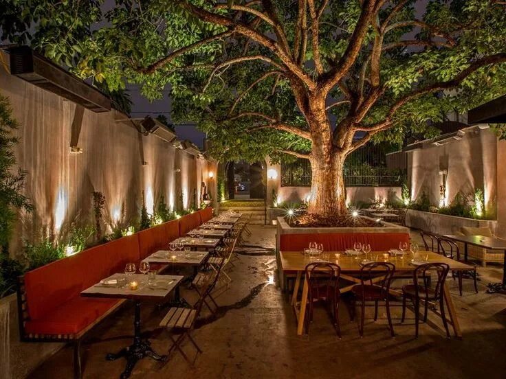 Летние рестораны фото Besha Rodell Enchanted by Terrine's Kitchen Talent and Service Outdoor restauran