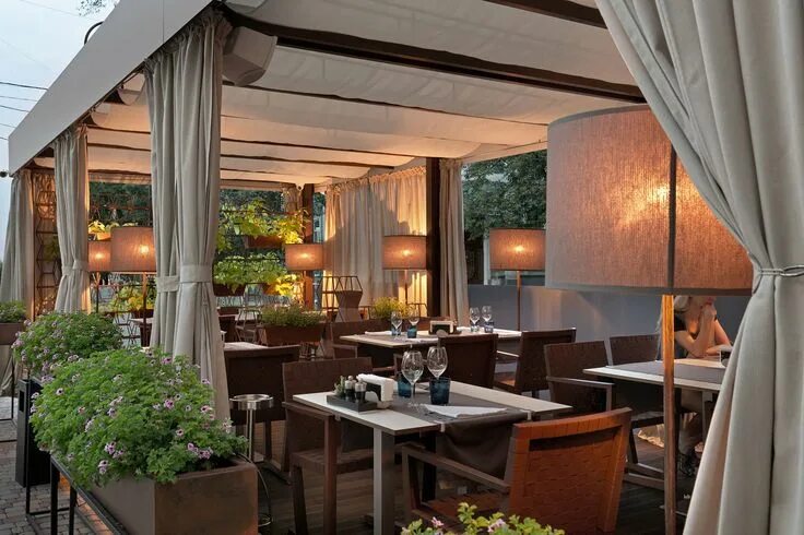 Летние рестораны фото TERRACE OF "FISH & FUSION" on Behance Restaurant interior design, Outdoor restau