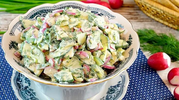Летние рецепты с фото простые Салат, с которым приходит ВЕСНА! Простой и вкусный витаминный салат с редиской и