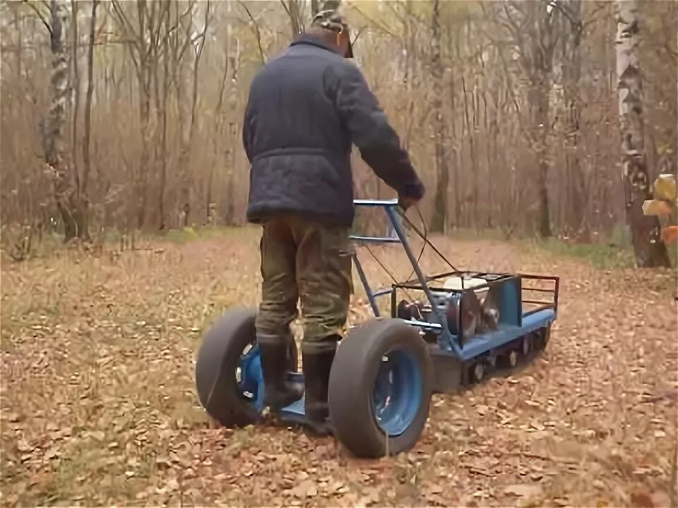 Летние самоделки испытания мотособаки осенью. - YouTube