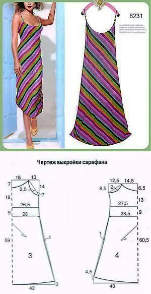 Летние сарафаны сшить своими руками выкройки Летний сарафан - выкройка. Дамские хитрости шитьё Постила