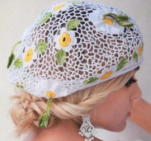 Летние шапочки фото Summer Camomile Hat - FREE CROCHET PATTERN - Craftorator