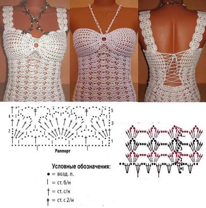 Летние вязаные крючком со схемами Пин на доске crochet Связанные крючком топы, Схемы вязаных крючком платьев, Вяза