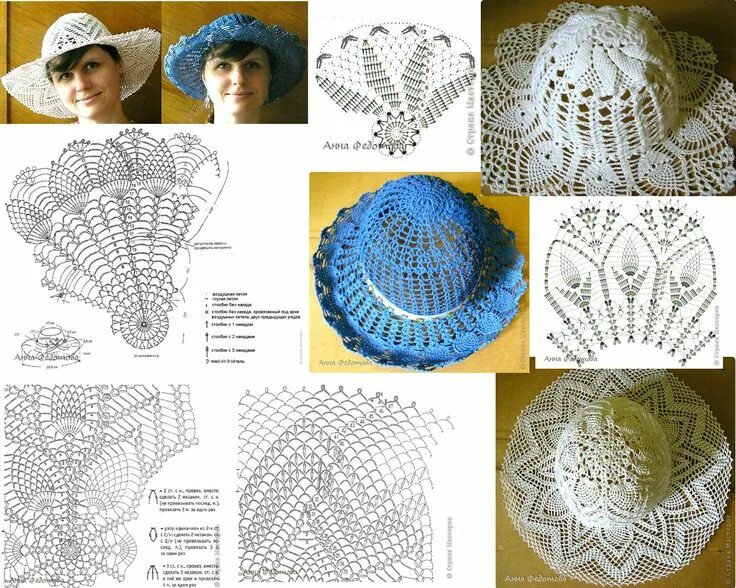 Летние вязаные шляпы крючком со схемами Pin by u041Du0430u0442u0430u0448 on SESIRI...za odrasle i decicu Crochet ki