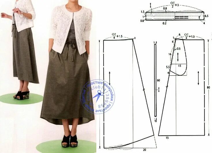Летние юбки без выкроек Шитье простые выкройки простые вещи Sewing skirts, High waisted skirt, Couture