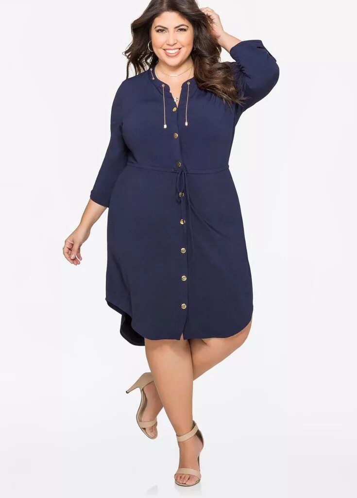 Летним платьем для полных женщин фото Chainlink Hi-Lo Shirtdress Chainlink Hi-Lo Shirtdress Fashion, Plus size dresses