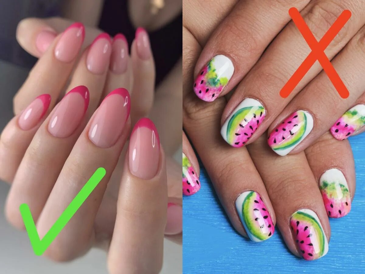 Летний дизайн маникюра 2024 Nail artists share 7 nail trends that are in and 5 that are out this summer