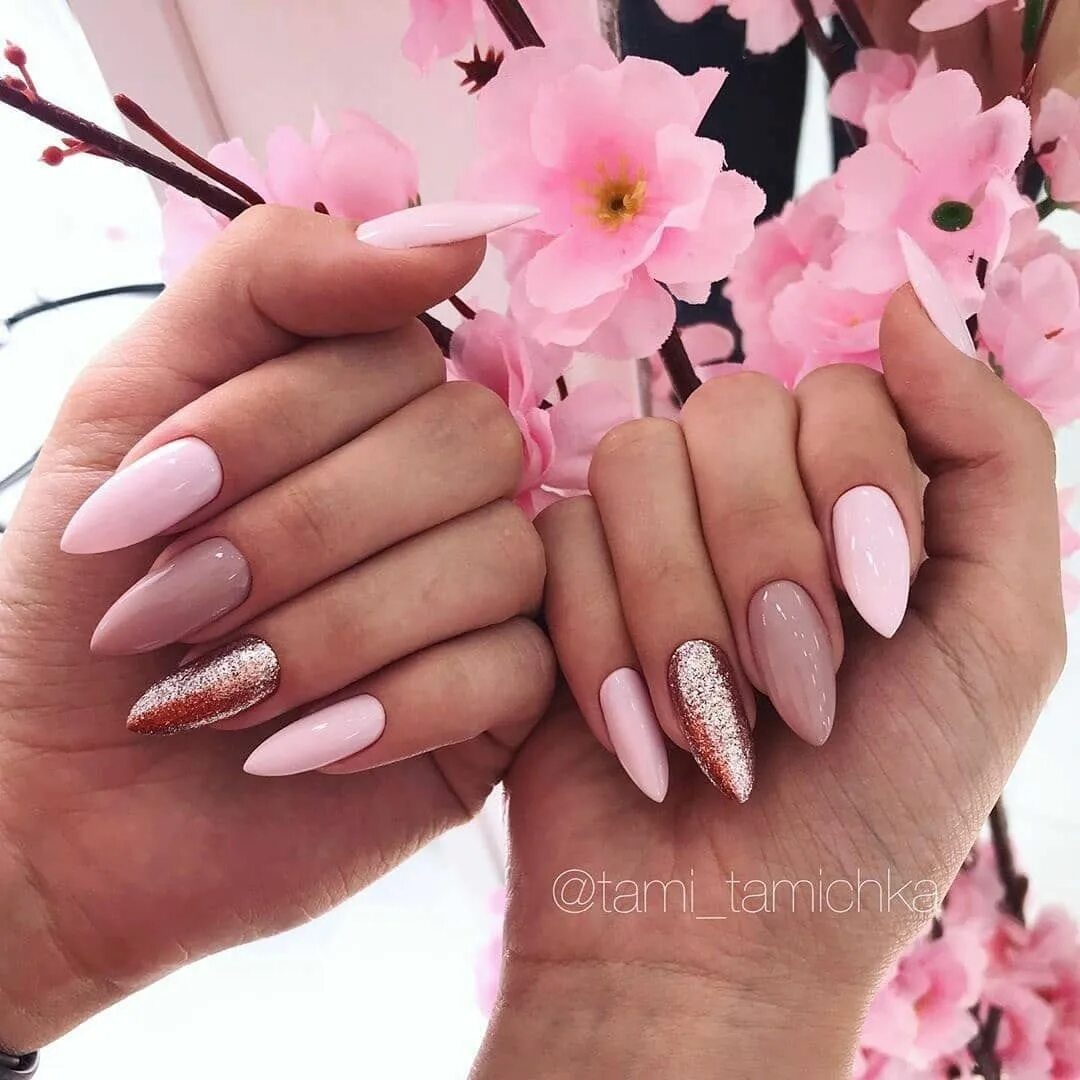 Летний дизайн маникюра миндаль нежный Pin en nails Manicura de uñas, Uñas de maquillaje, Esmalte de uñas blancas