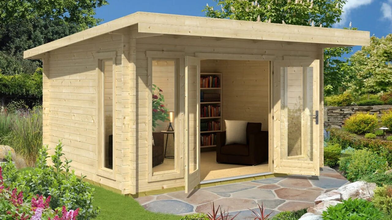 Летний дом фото проекты Gartenhaus aus Holz zum selber bauen unser Modell: Lasita Maja Barbados 3 - YouT