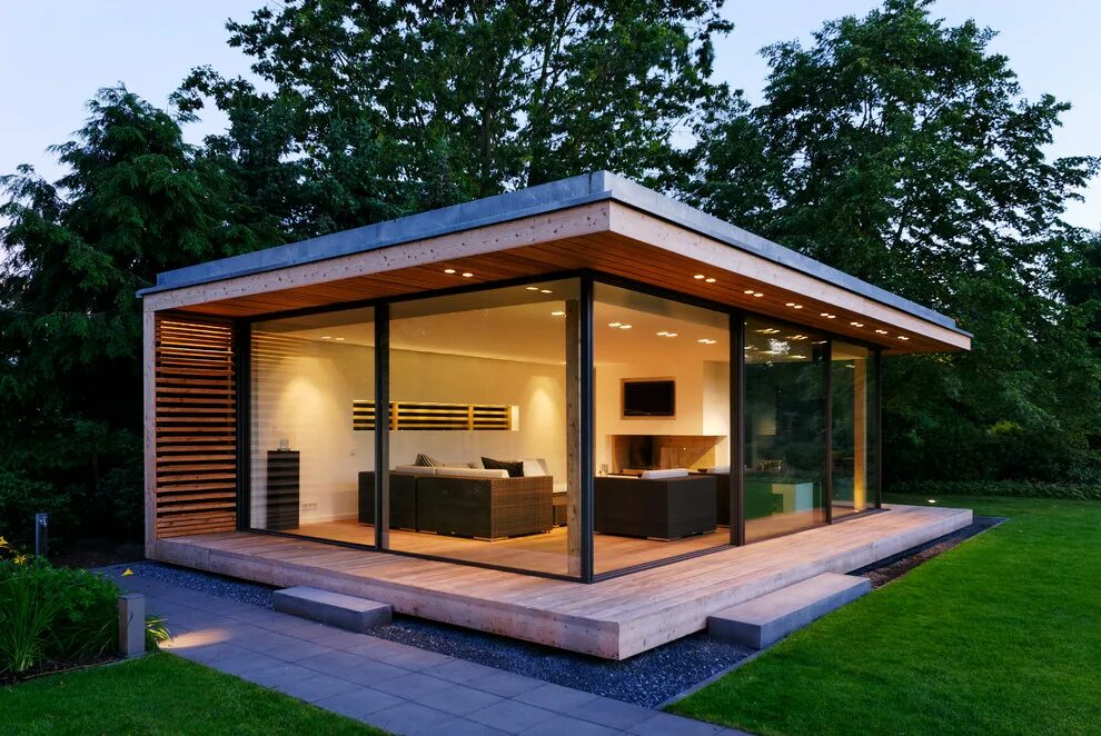 Летний дом фото проекты Minimalistisch Gartenhaus - Модернизм - Хозпостройки - Франкфурт Houzz Россия