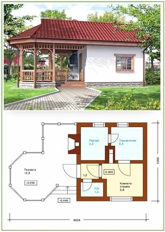 Летний дом схема Дом... строительство и ремонт Small house design architecture, Bungalow house de