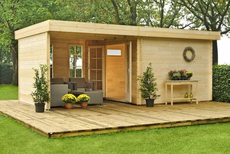 Летний домик своими руками фото Pin on Сарайка Garden cabins, Log cabin homes, Backyard office