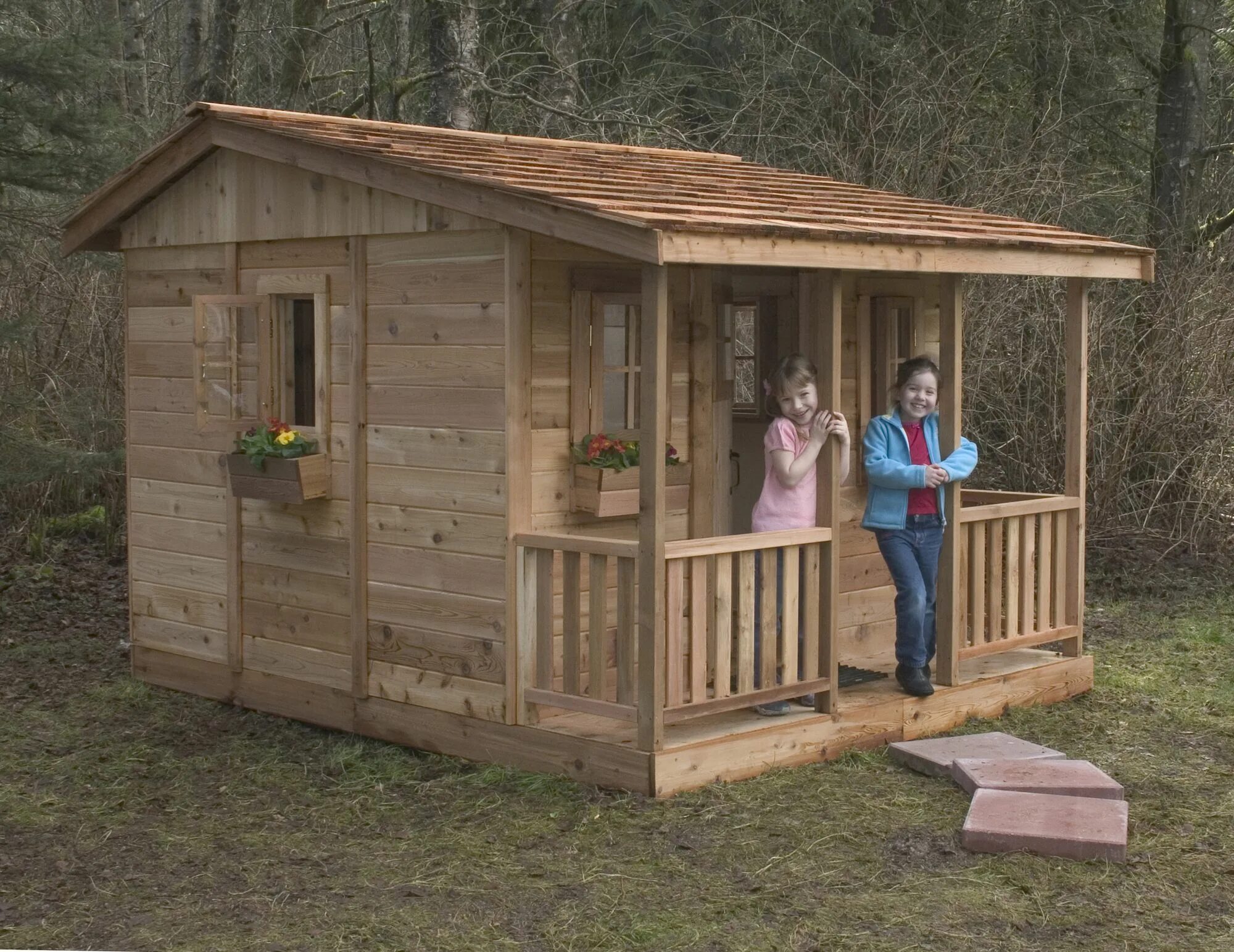 Летний домик своими руками фото 7 ft. W x 9 ft. D Cozy Cabin Luxury Playhouse Luxury playhouses, Build a playhou