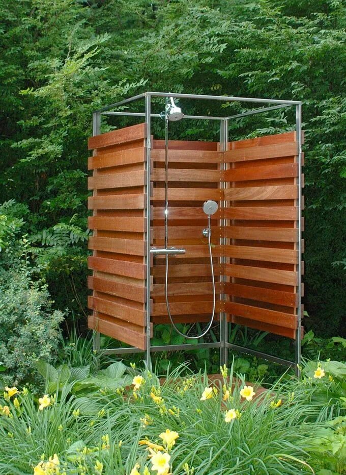 Летний душ для дачи своими руками фото 32 Beautiful & Easy DIY Outdoor Shower Ideas - A Piece of Rainbow Outdoor shower