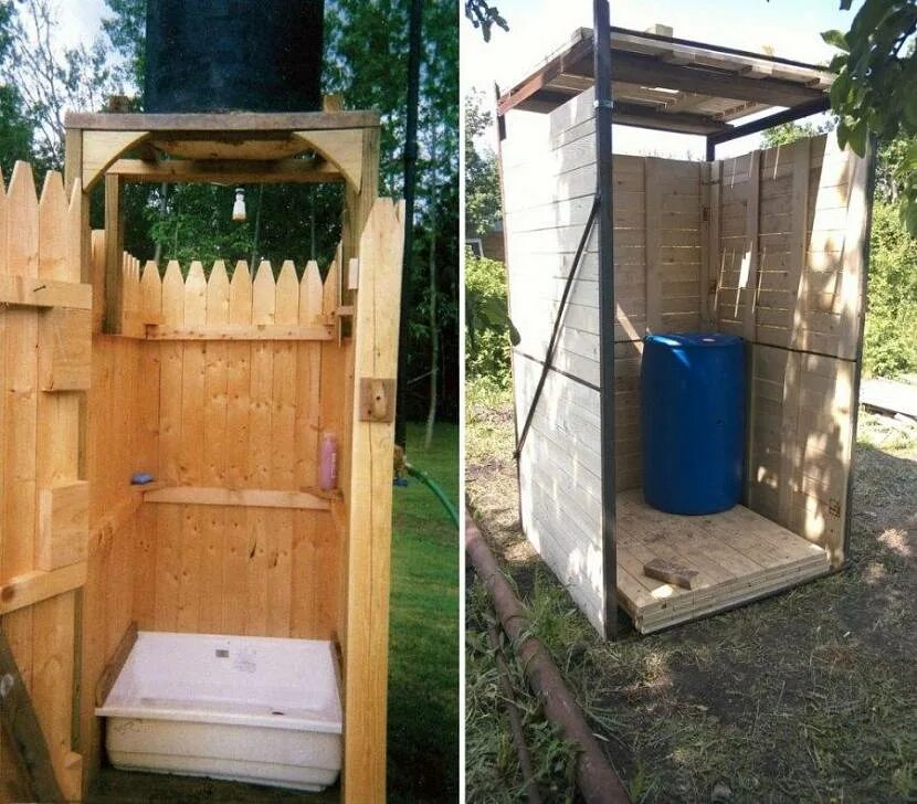 Летний душ на даче своими руками фото Дачные душевые кабины с баком для воды. Как сделать летний душ на даче своими ру
