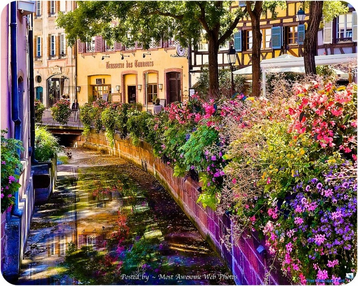 Летний город фото Summer in Colmar, Alsace, France © Maria Draper France wallpaper, Colmar, Alsace