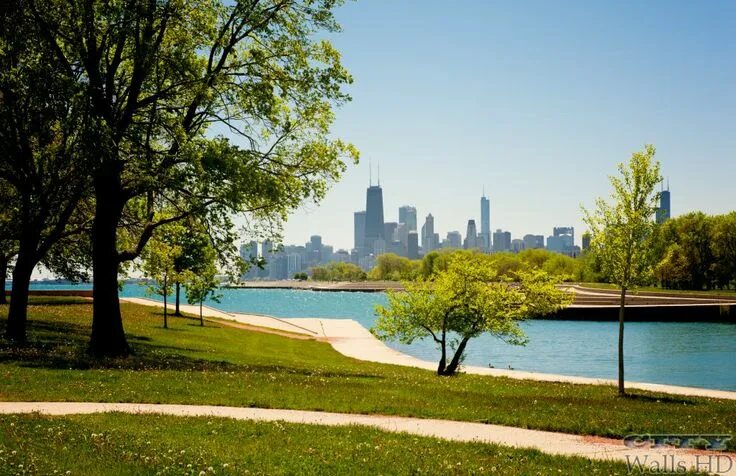 Летний город фото Excellent and vivid picture of the park in Chicago Stadtlandschaft, Landschaft, 