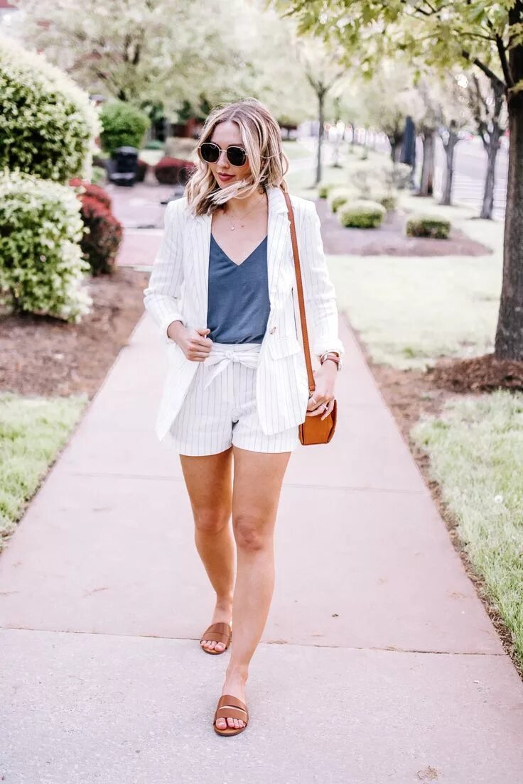 Летний лук фото Big Spring Trend: The Short Suit Chic outfits spring, Spring fashion casual, Fas