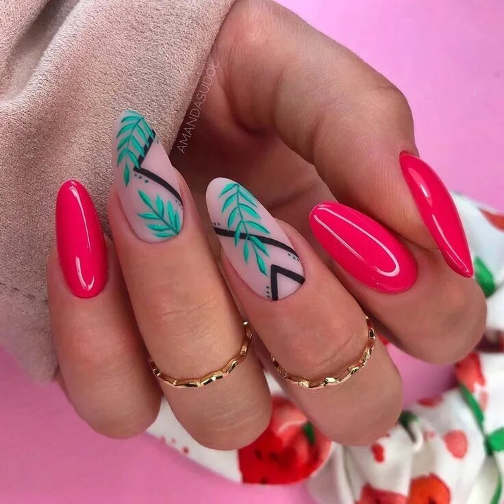 Летний маникюр 2024 миндаль лето Маникюр Nails ВКонтакте Diamond nails, Best acrylic nails, Manicure