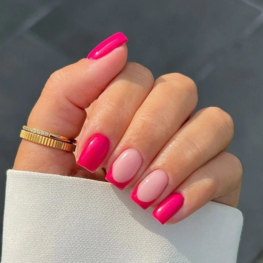 Летний маникюр 2024 новинки квадратные ногти Detachable DIY Manicure Press on Nails Square Head False Nails Simple Cherry Red