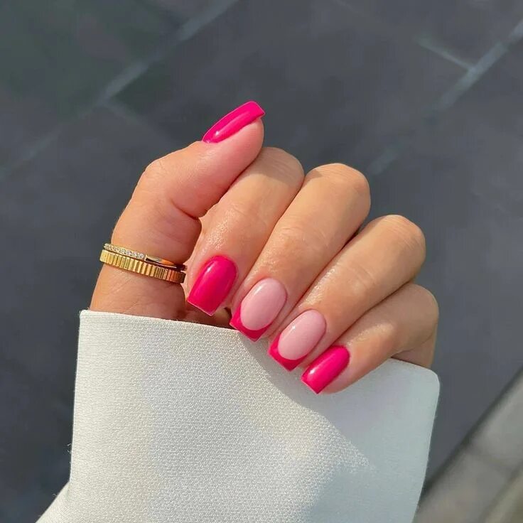 Летний маникюр 2024 новинки на квадратные Pin su Nails Unghie idee, Unghie fucsia, Unghie