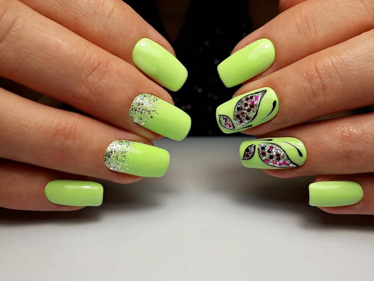 Летний маникюр квадратные ногти Маникюр № 4141 Nail designs, Manicure, Nail art
