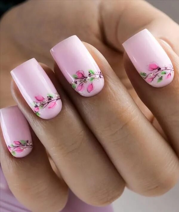Летний маникюр на короткие квадратные ногти How To Do Chic Natural Short nails Design For Summer Nails - Fashionsum Square n