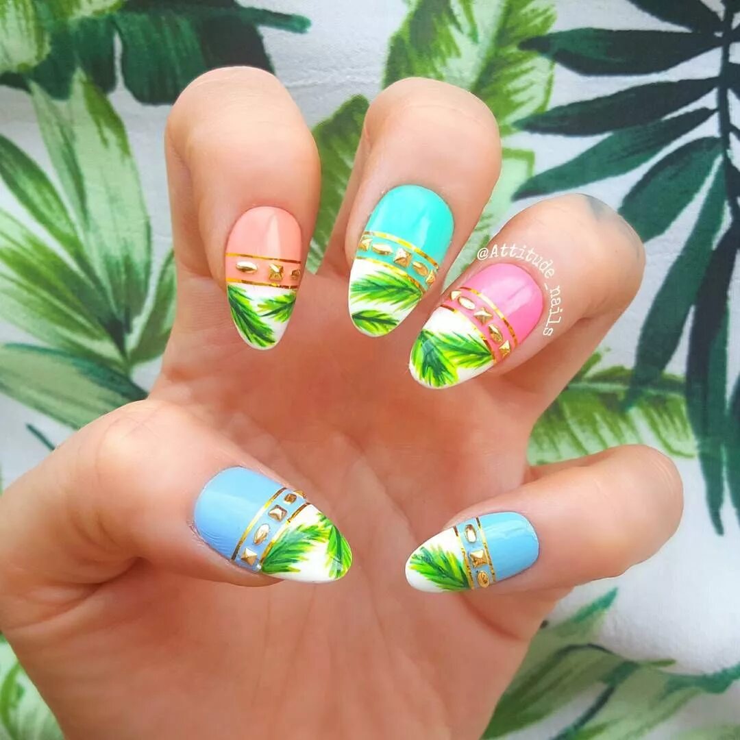 Летний маникюр с рисунком фото ibiza nails - Google-Suche Summer nails, Holiday nails, Nails
