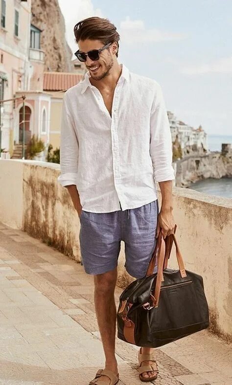 Летний мужской стиль Mens Summer Perfect Fabric Shirts Linen Shirts Summer outfits men, Mens summer o