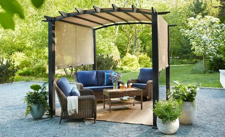 Летний навес на даче своими руками Inspirational Ideas for Pergolas in Your Backyard Backyard shade, Backyard lands