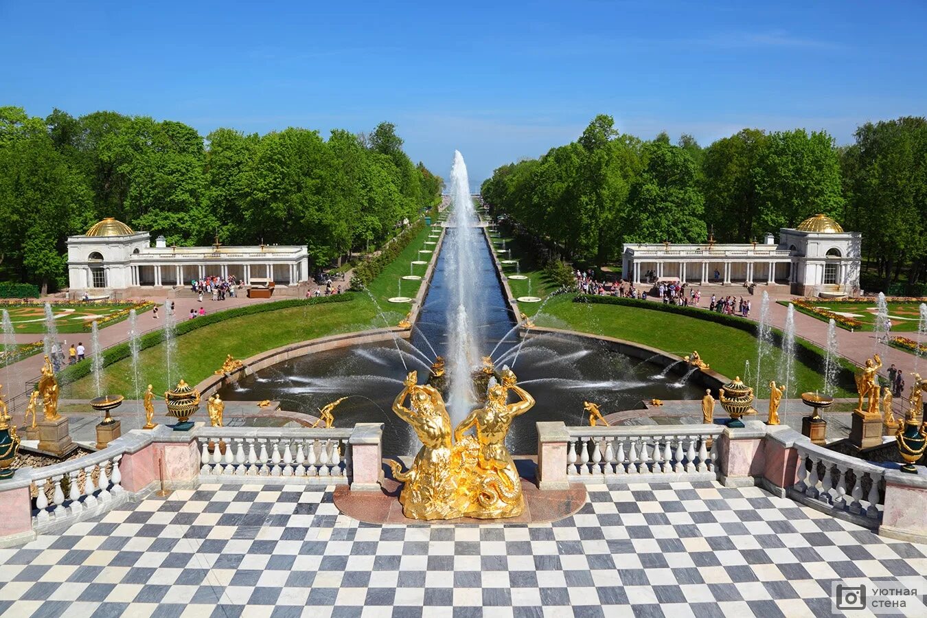 Летний петергоф фото Фотообои "Большой каскад в Петергофе, Санкт-Петербург" - Арт. 090110 Купить в ин