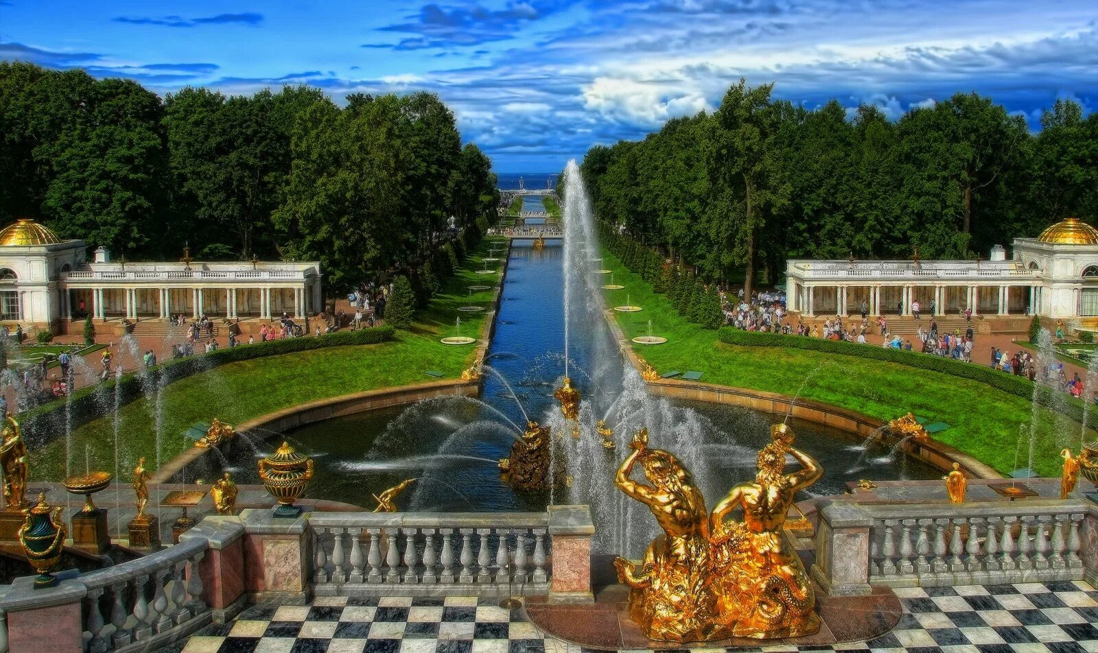 Летний петергоф фото Wallpaper : garden, sky, park, Tourism, green, yellow, blue, resort, Russia, gol