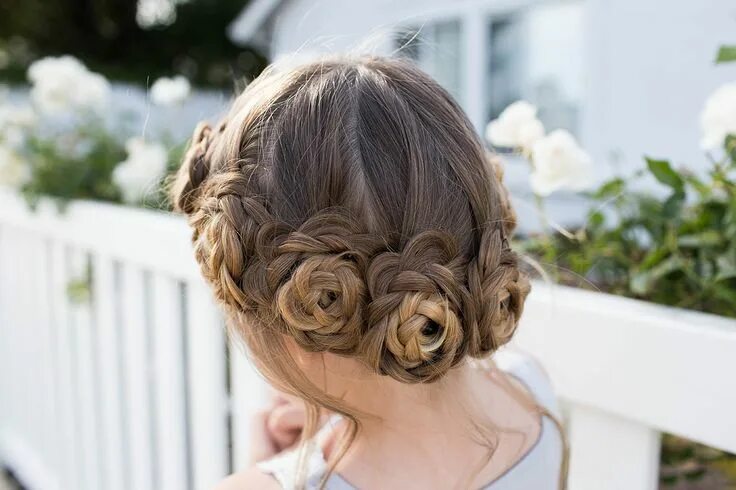Летний прическа фото Flower Crown Braid Cute Girls Hairstyles Flower girl hairstyles, Cool braid hair